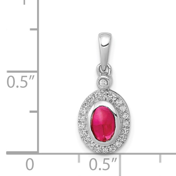 Cabochon Gemstone and Diamond Pendants