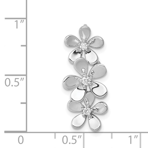 Diamond Three Flower Chain Slides
