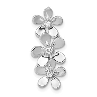 Diamond Three Flower Chain Slides