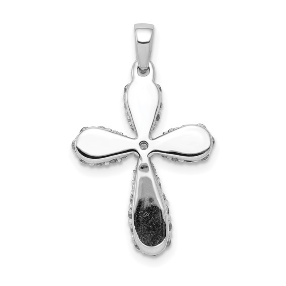 14k White Gold 5/8 carat Diamond Cross Pendant