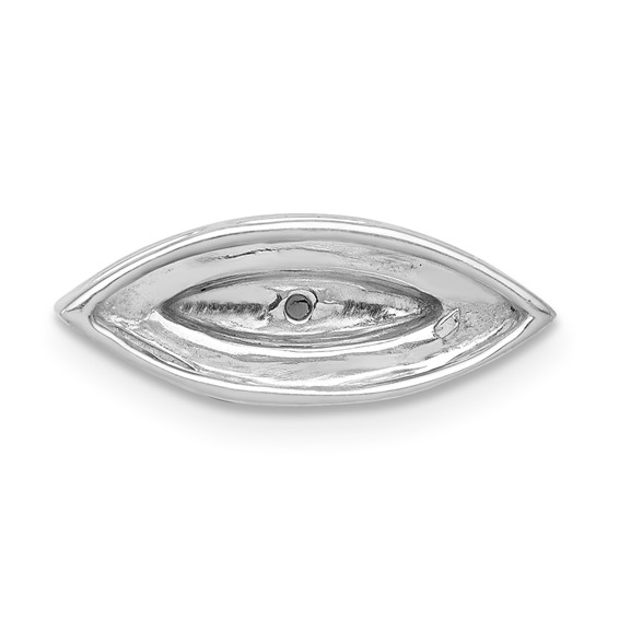 14k White Gold Diamond and Sapphire Evil Eye Chain Slide