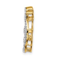 14K Yellow Gold 0.38 Carat Lab Grown Diamond VS SI+ G+ Complete Om Chain Slide Pendant view 2