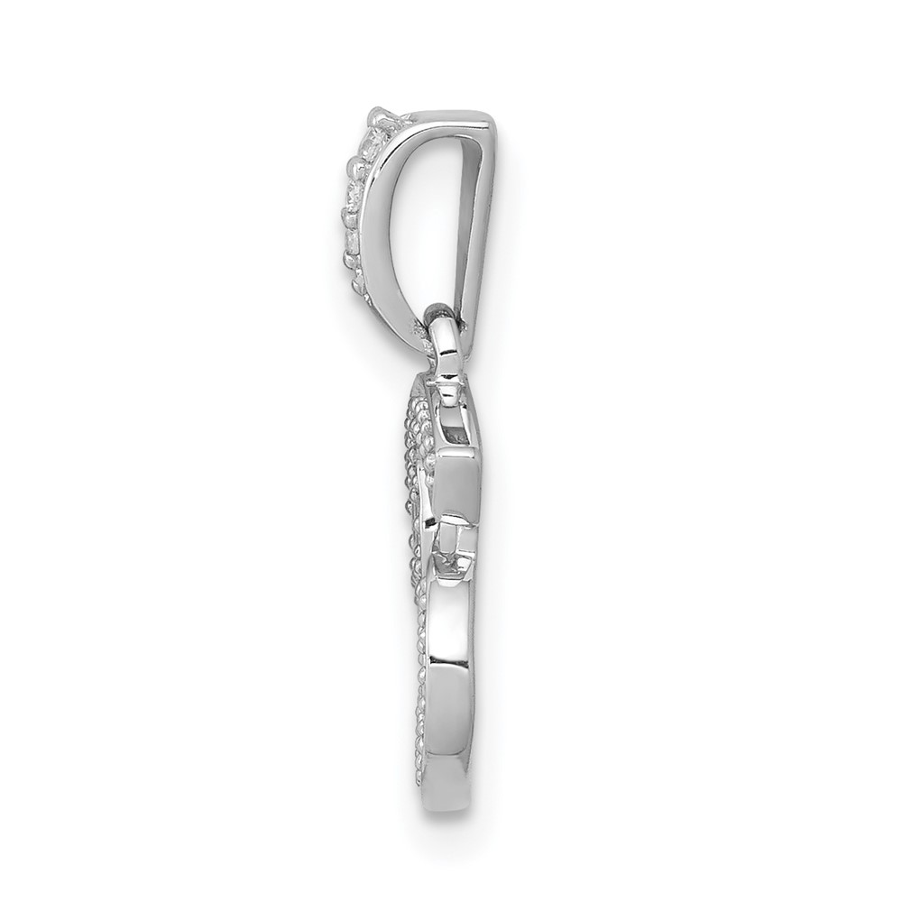 14k White Gold Diamond Cancer Zodiac Pendant (PM4105-013-WA)
