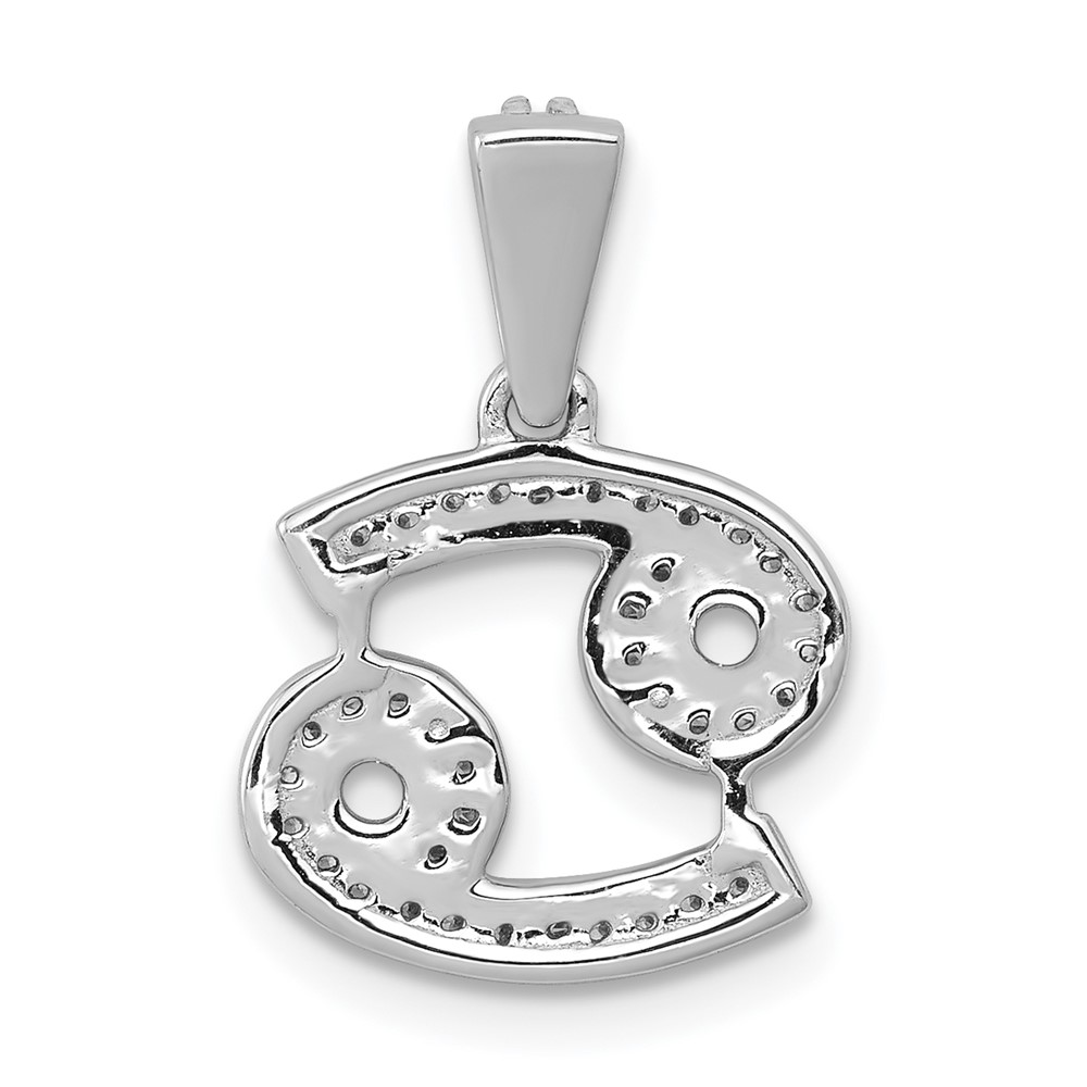 14k White Gold Diamond Cancer Zodiac Pendant (PM4105-013-WA)