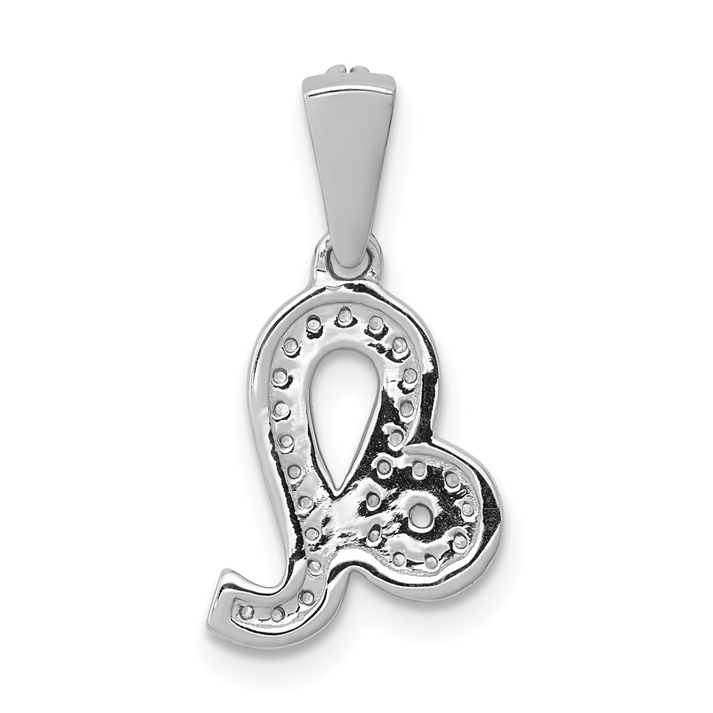 14k White Gold Diamond Leo Zodiac Pendant (PM4106-012-WA)