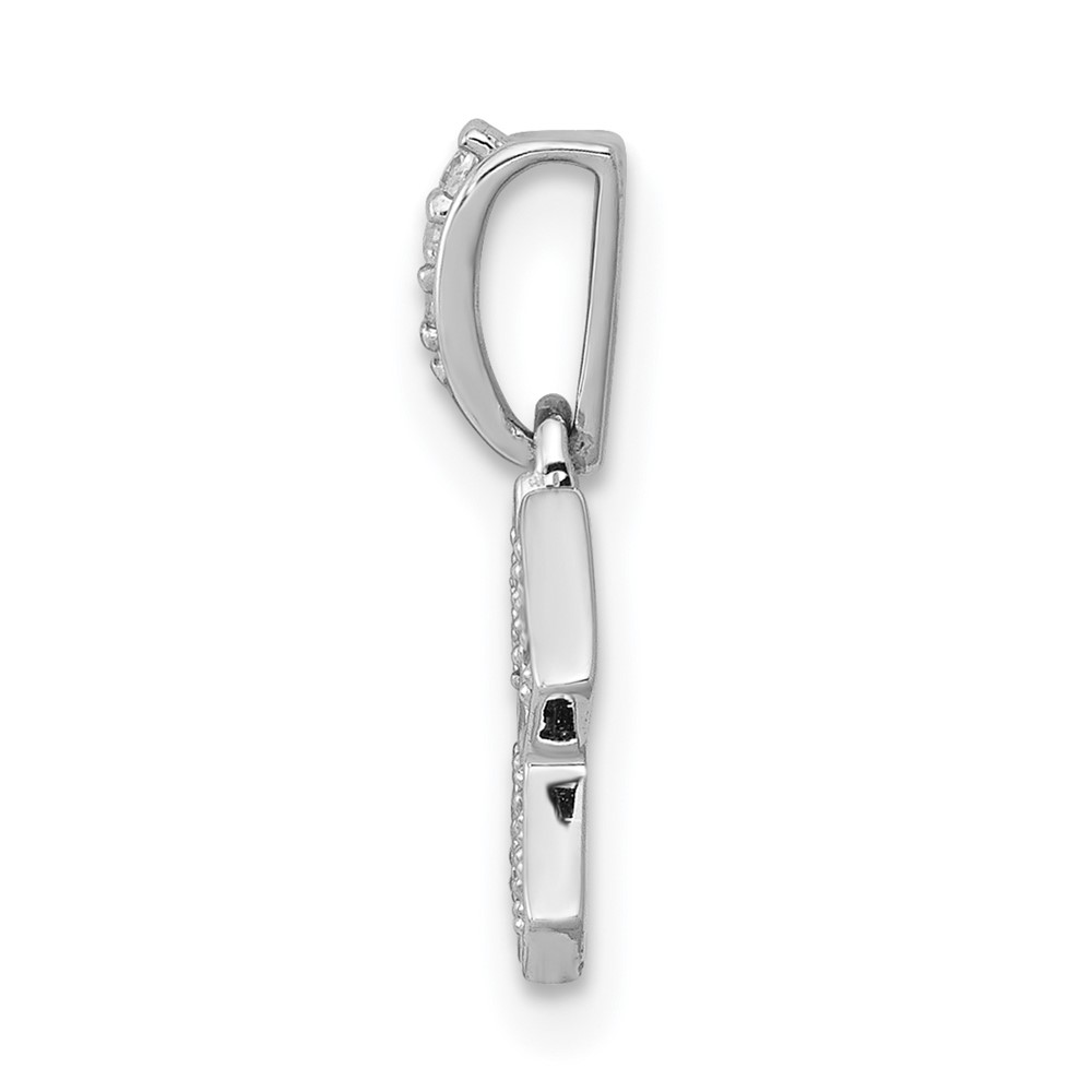 14k White Gold Diamond Aquarius Zodiac Pendant (PM4112-011-WA)