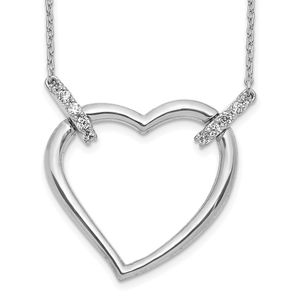 14kw Lab Grown Diamond SI1/SI2, G H I, Heart Necklace