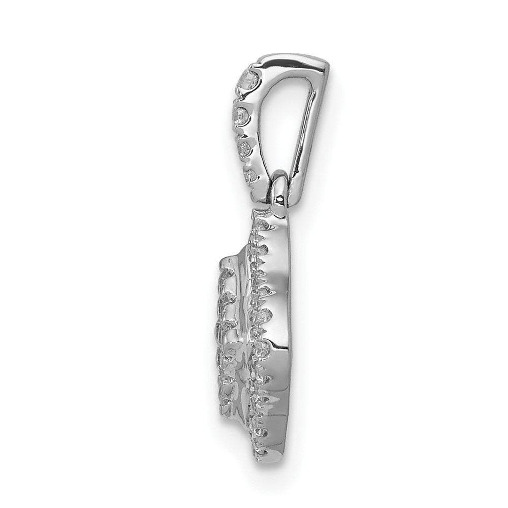 10k White Gold 1/4ct. Diamond Cluster Pendant (PM4370-025-1WA)