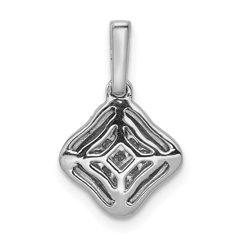 10k White Gold 1/4ct. Diamond Cluster Pendant (PM4370-025-1WA)