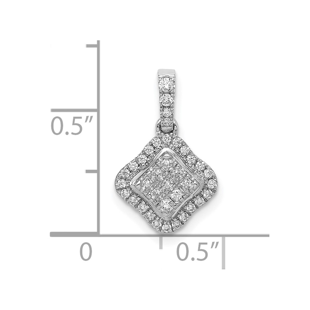 10k White Gold 1/4ct. Diamond Cluster Pendant (PM4370-025-1WA)