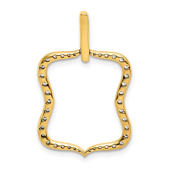 14k Polished 1/2 carat Diamond Fancy Pendant