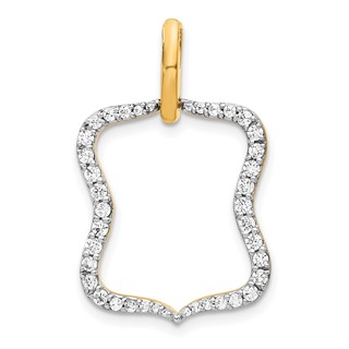 14k Polished 1/2 carat Diamond Fancy Pendant