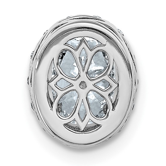 Oval Moissanite Halo Chain Slides