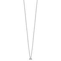 True Origin 14K White Gold 0.25 Carat Lab Grown Diamond VS+ F+ Complete Cluster Necklace, 18" view 2