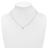 True Origin 14K White Gold 0.25 Carat Lab Grown Diamond VS+ F+ Complete Cluster Necklace, 18" view 5
