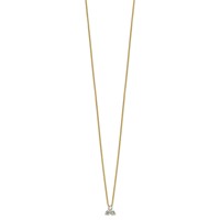 True Origin 14K Yellow Gold 0.25 Carat Lab Grown Diamond VS+ F+ Complete Cluster Necklace, 18" view 2