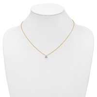 True Origin 14K Yellow Gold 0.25 Carat Lab Grown Diamond VS+ F+ Complete Cluster Necklace, 18" view 5