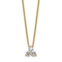 True Origin 14K Yellow Gold 0.25 Carat Lab Grown Diamond VS+ F+ Complete Cluster Necklace, 18" view 1