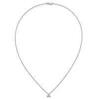 True Origin 14K White Gold 0.38 Carat Lab Grown Diamond VS+ F+ Complete Cluster Necklace, 18" view 5