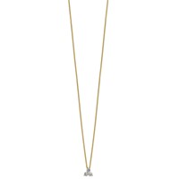 True Origin 14K Yellow Gold 0.38 Carat Lab Grown Diamond VS+ F+ Complete Cluster Necklace, 18" view 2