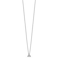 True Origin 14K White Gold 0.50 Carat Lab Grown Diamond VS+ F+ Complete Cluster Necklace, 18" view 2