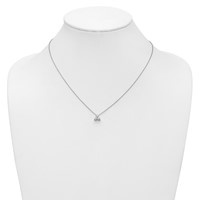 True Origin 14K White Gold 0.50 Carat Lab Grown Diamond VS+ F+ Complete Cluster Necklace, 18" view 5