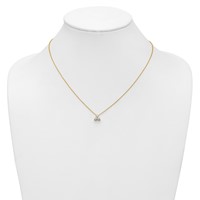 True Origin 14K Yellow Gold 0.50 Carat Lab Grown Diamond VS+ F+ Complete Cluster Necklace, 18" view 4