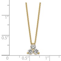 True Origin 14K Yellow Gold 0.50 Carat Lab Grown Diamond VS+ F+ Complete Cluster Necklace, 18" view 5