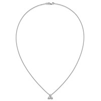 True Origin 14K White Gold 0.75 Carat Lab Grown Diamond VS+ F+ Complete Cluster Necklace, 18" view 5