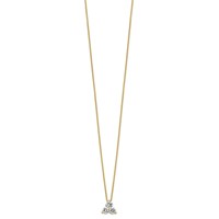 True Origin 14K Yellow Gold 0.75 Carat Lab Grown Diamond VS+ F+ Complete Cluster Necklace, 18" view 2