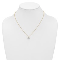 True Origin 14K Yellow Gold 0.75 Carat Lab Grown Diamond VS+ F+ Complete Cluster Necklace, 18" view 4
