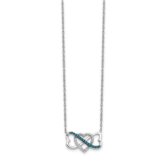 Diamond Triple Heart Necklaces