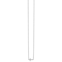 14K White Gold 0.17 Carat Lab Grown Diamond VS SI+ G+ Complete Sideways Cross Necklace, 18" view 2