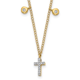 10k Diamond Cross 18 inch Necklace