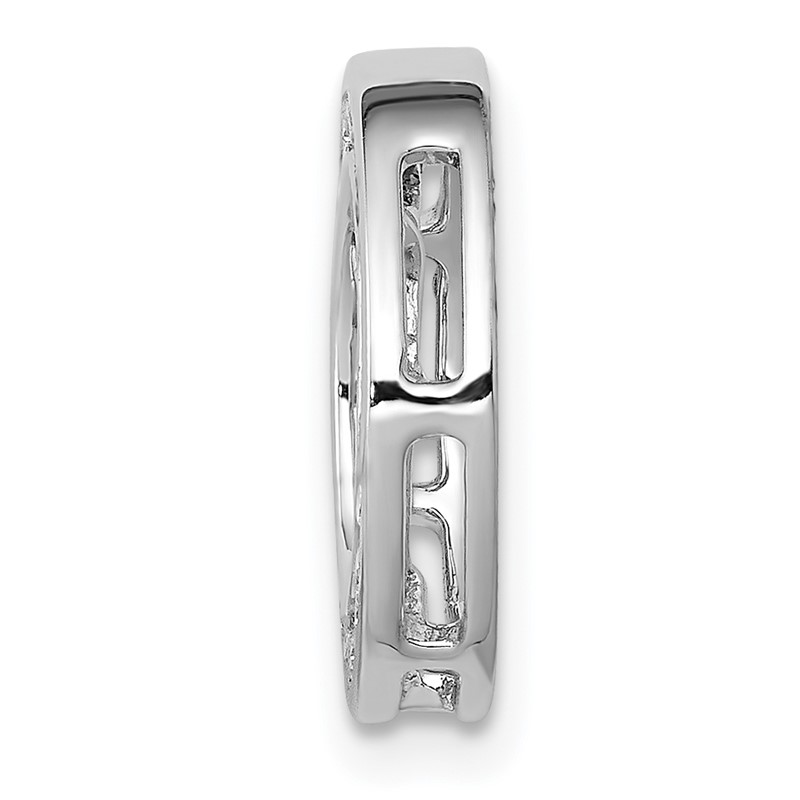 14K White Gold Lab Grown Diamond VS/SI+ G+ Circle Pendant