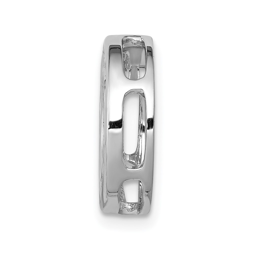 14k White Gold 1/2 carat Diamond Channel Set Circle Chain Slide (PM4710-050-WA)