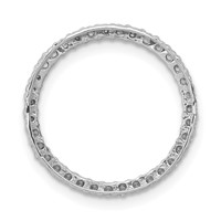 14K White Gold 0.33 Carat Lab Grown Diamond VS SI+ G+ Circle Chain Slide Pendant view 3