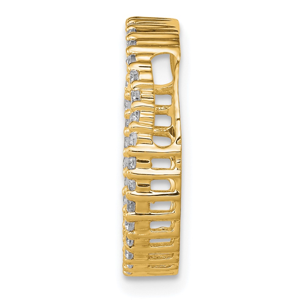 14k Polished 1/3 carat Diamond Circle Chain Slide (PM4712-033-YA)