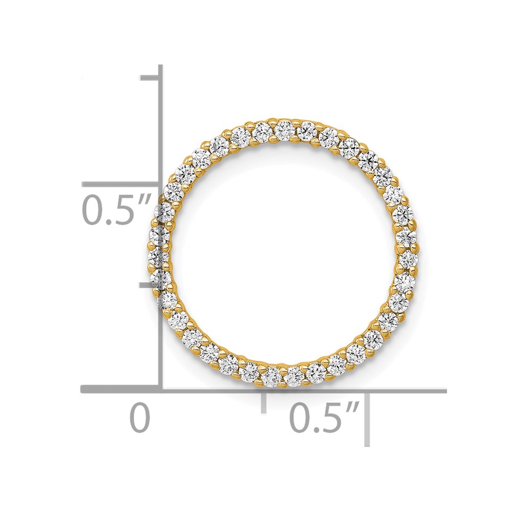 14k Polished 1/3 carat Diamond Circle Chain Slide (PM4712-033-YA)
