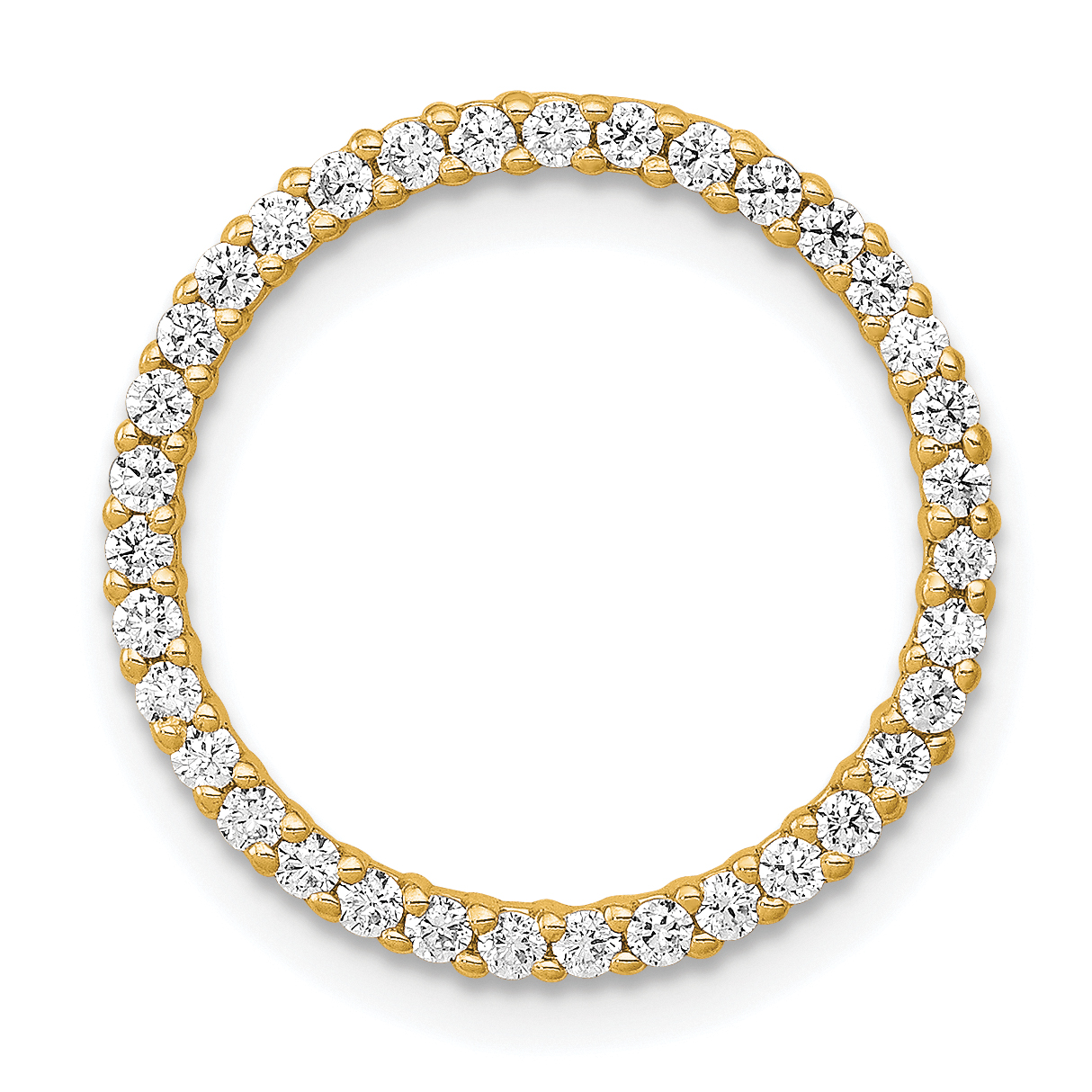 14k Polished 1/3 carat Diamond Circle Chain Slide (PM4712-033-YA)