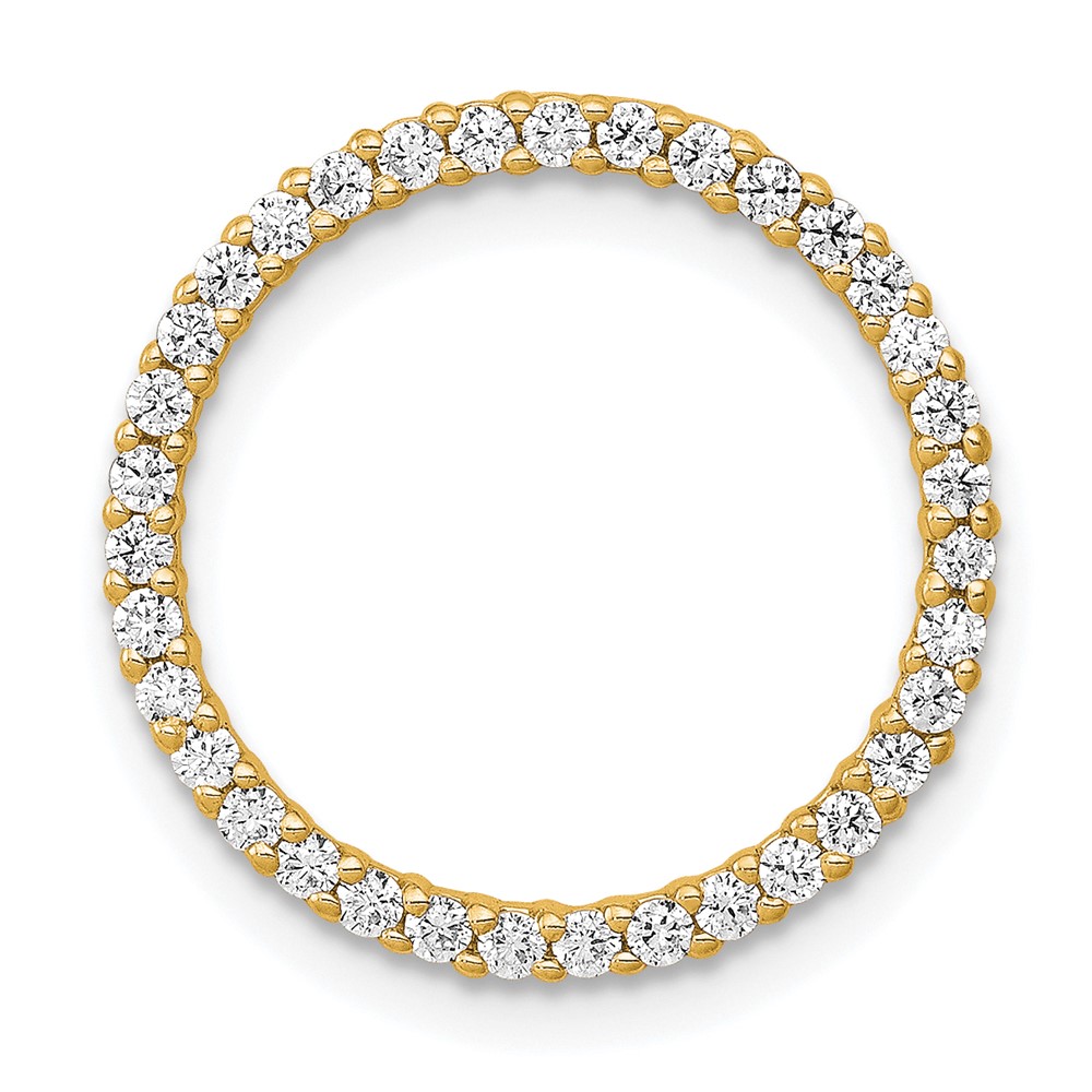 14k Polished 1/3 carat Diamond Circle Chain Slide (PM4712-033-YA)