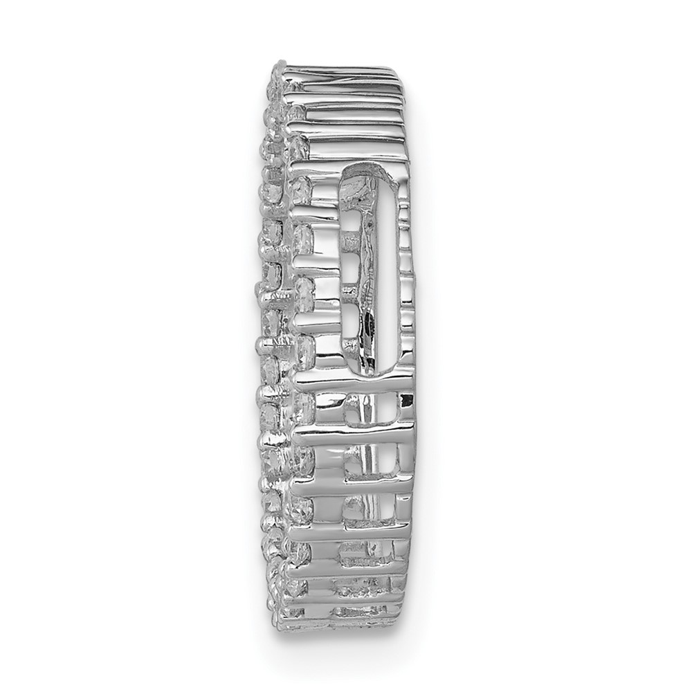 14k White Gold 3/8 carat Diamond Circle Chain Slide (PM4712-040-WA)