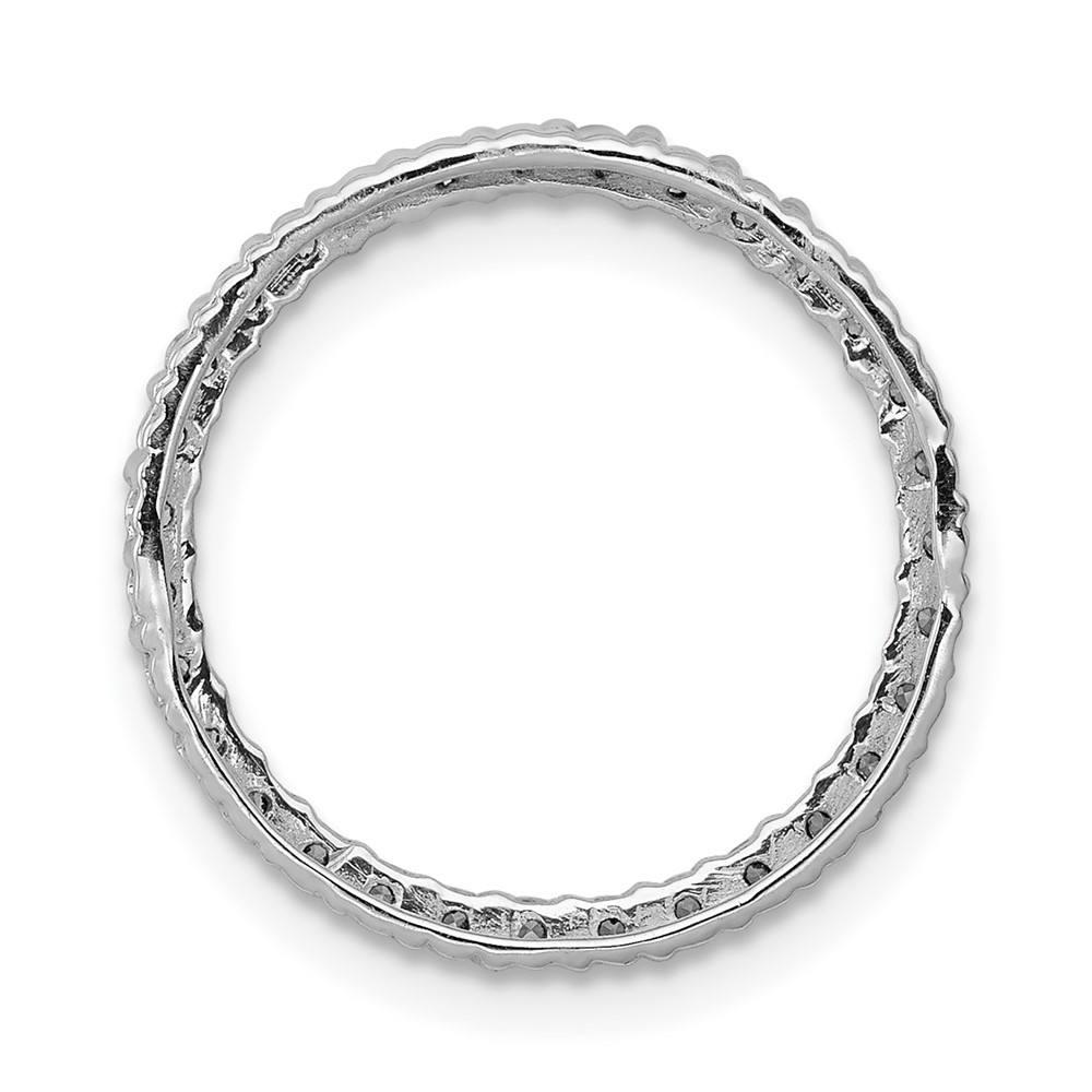 14k White Gold 3/8 carat Diamond Circle Chain Slide (PM4712-040-WA)