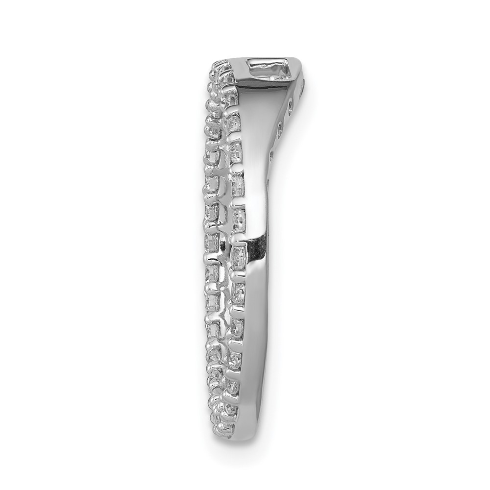 14k White Gold 1/2 carat Lab Grown Diamond VS/SI+ G+ Circle Chain Slide Pendant (PM4713-050-WLG)