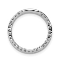 14K White Gold 0.50 Carat Lab Grown Diamond VS SI+ G+ Circle Chain Slide Pendant view 3