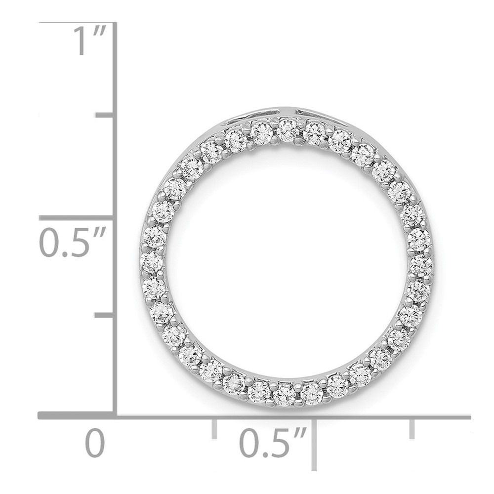 14k White Gold 1/2 carat Diamond Circle Chain Slide (PM4713-050-WA)