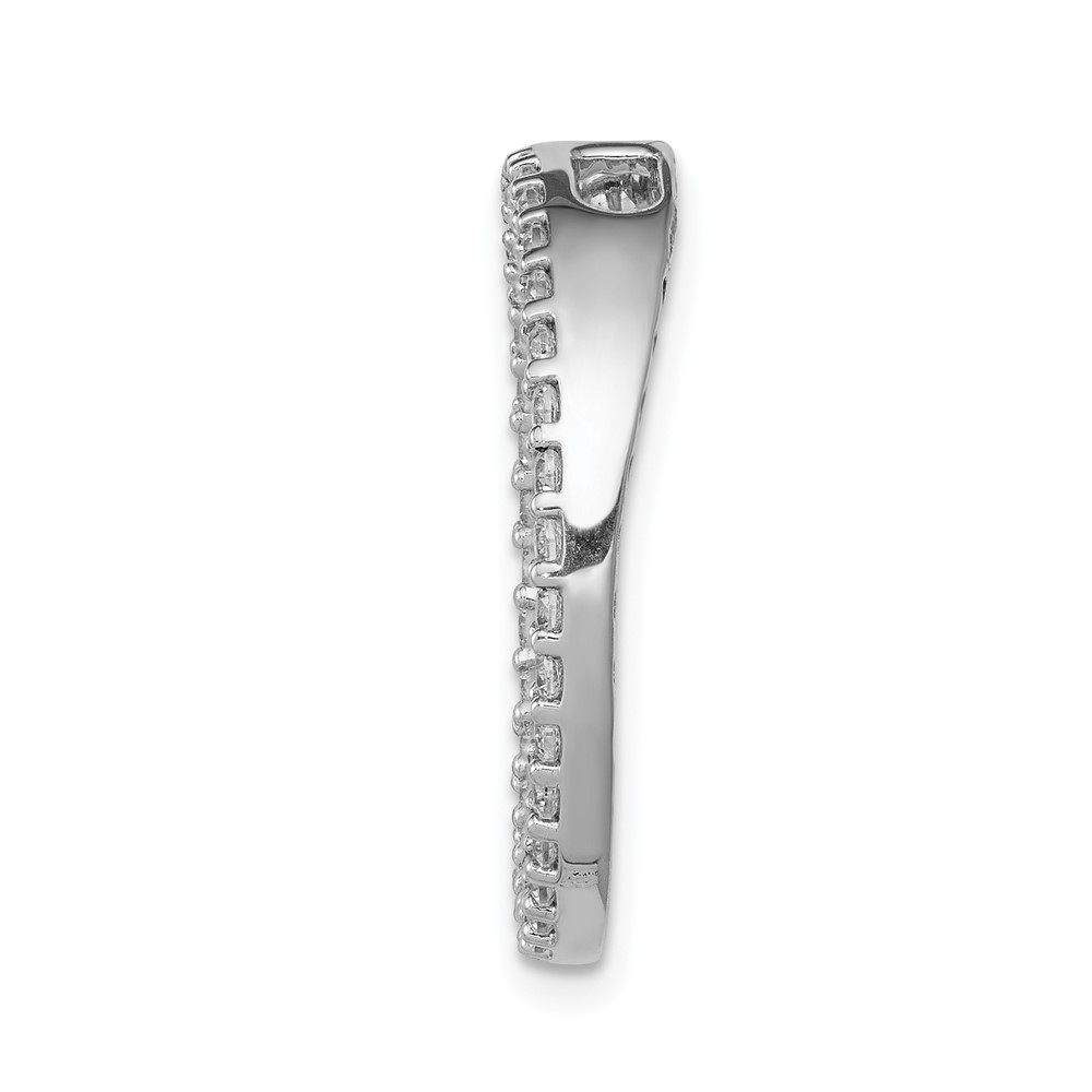 14k White Gold 3/4 carat Lab Grown Diamond VS/SI+ G+ Circle Chain Slide Pendant (PM4713-075-WLG)