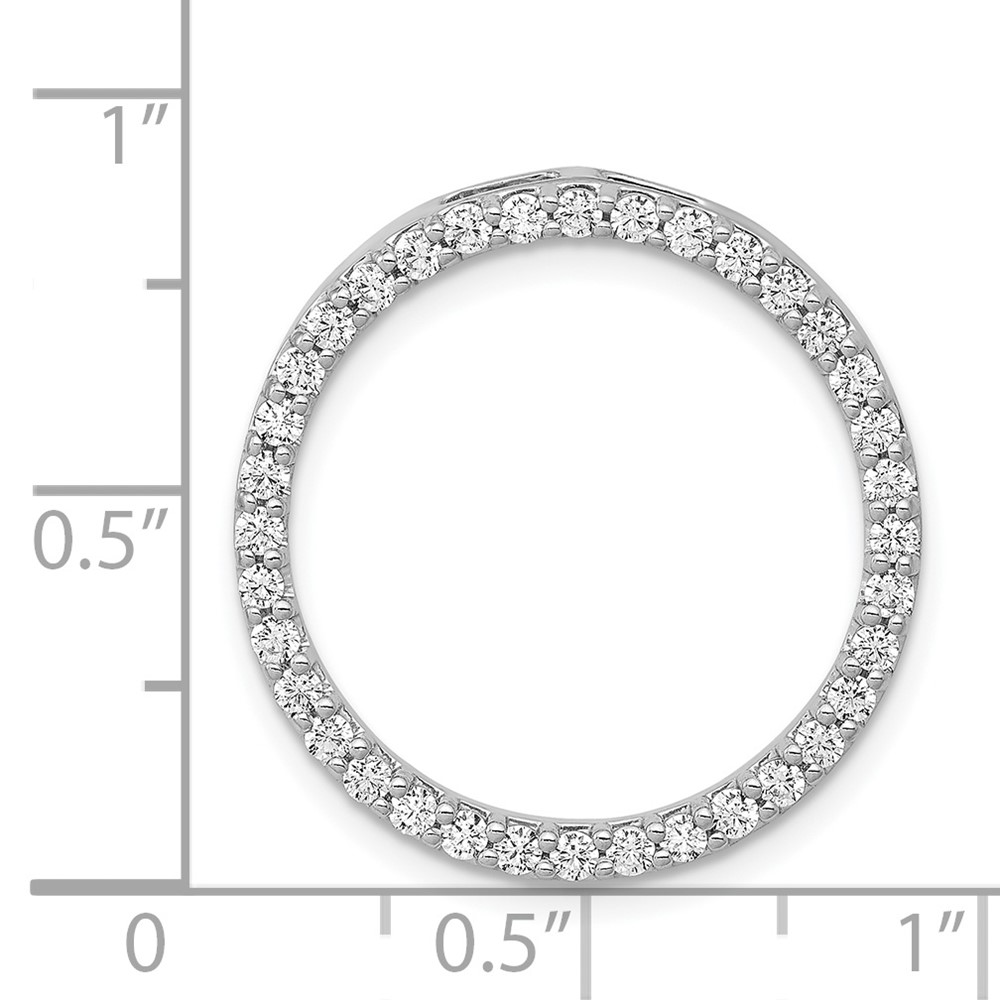 14k White Gold 3/4 carat Diamond Circle Chain Slide (PM4713-075-WA)