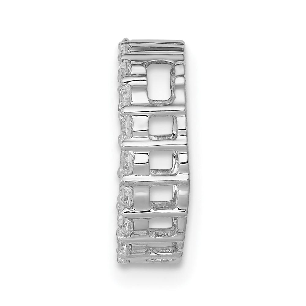 14k White Gold 3/8 carat Diamond Circle Chain Slide (PM4714-040-WA)