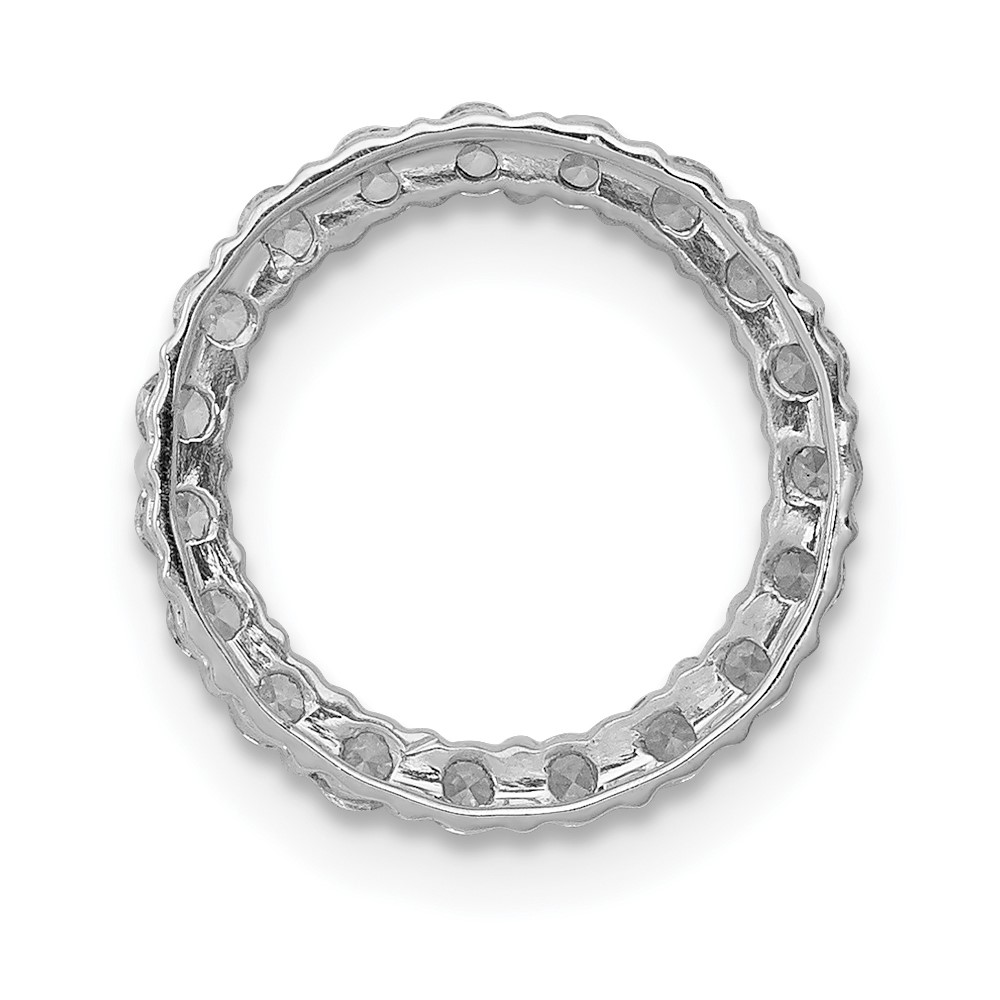14k White Gold 3/8 carat Diamond Circle Chain Slide (PM4714-040-WA)